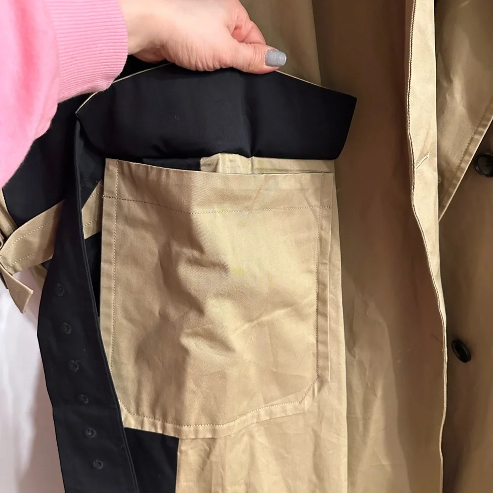 OROTON 2-COLOUR TRENCH COAT OVERSIZED - Picture 14 of 15